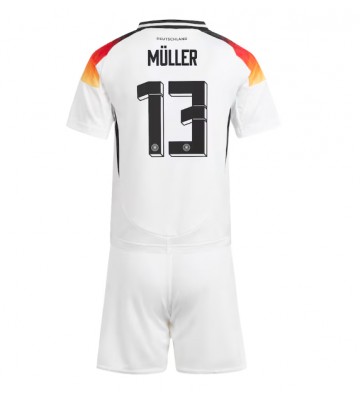 Tyskland Thomas Muller #13 Hemmakläder Barn EM 2024 Kortärmad (+ Korta byxor)